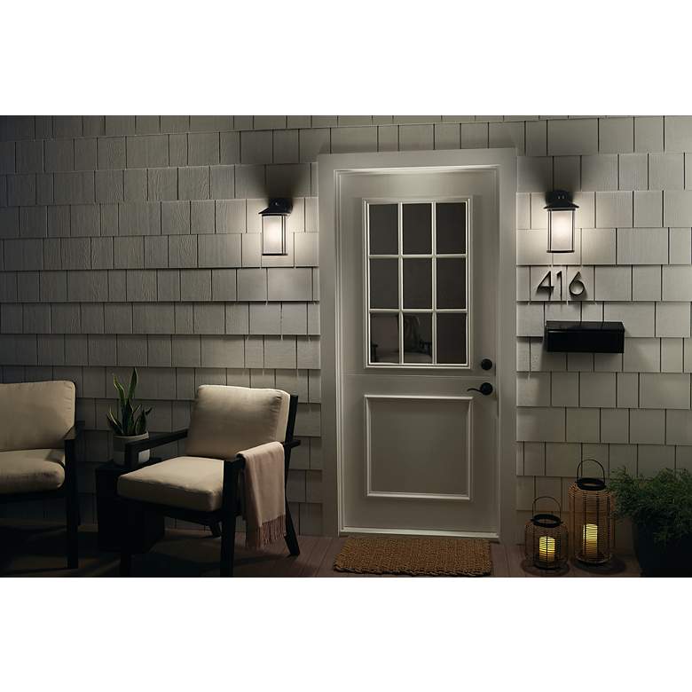 Image 7 Kichler Lombard 12.7" High Brushed Aluminum Outdoor Wall Light more views