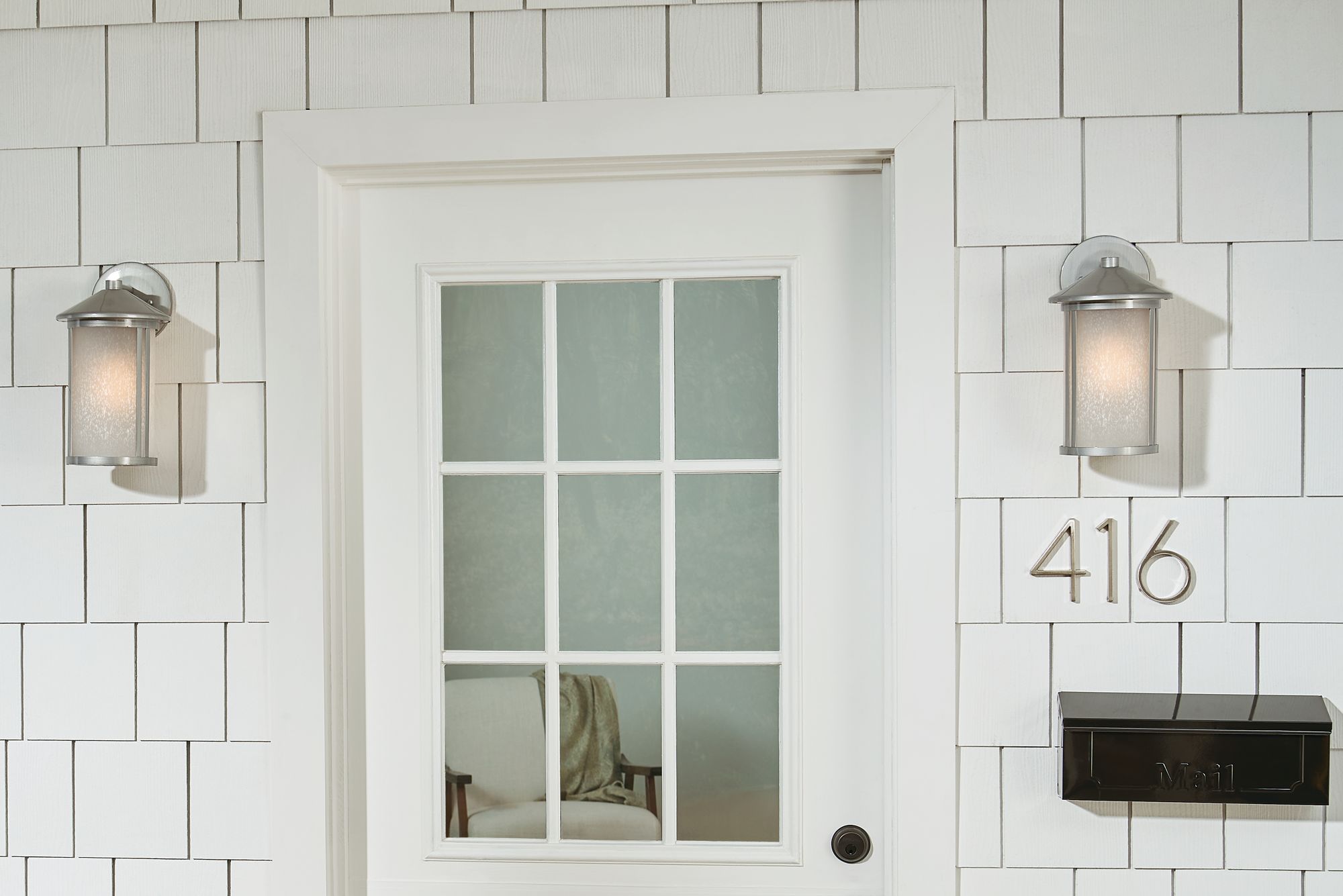 Kichler Lombard 12.7" High Brushed Aluminum Outdoor Wall Light