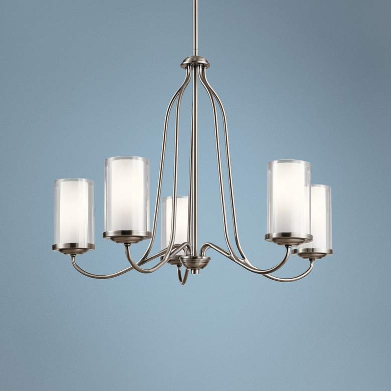 Image 1 Kichler Lorin 25 inch Wide Classic Pewter 5-Light Chandelier