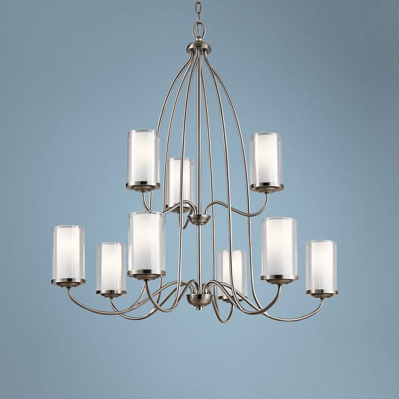 Image 1 Kichler Lorin 32 inch Wide Classic Pewter 9-Light Chandelier