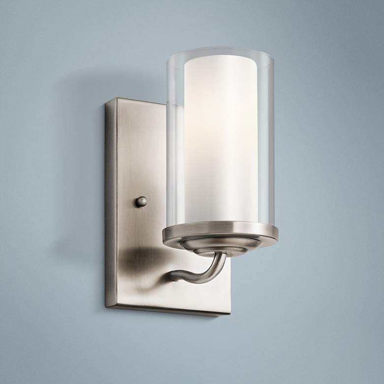 Image 1 Kichler Lorin 7 3/4" High Classic Pewter Wall Sconce