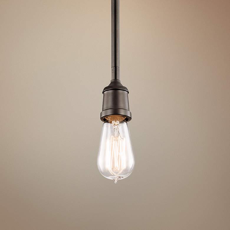 Image 1 Kichler Lucien 1 3/4" Wide Old Bronze Mini Pendant