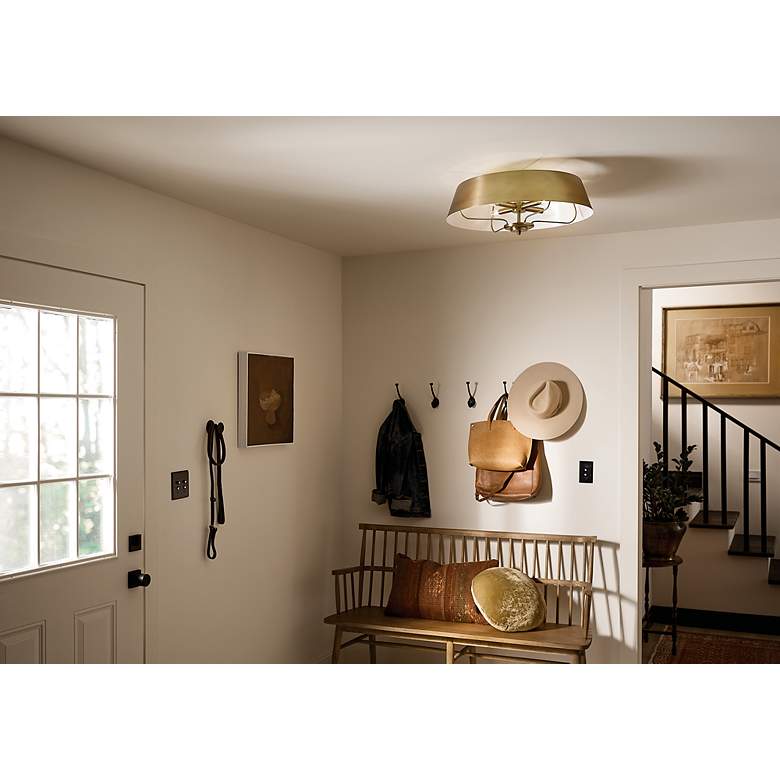 Image 4 Kichler Luella 22" Wide Brushed Natural Brass Modern Pendant more views