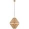 Kichler Lulo 20 Inch 1 Light Pendant with Handwoven Natural Cord in CPZ