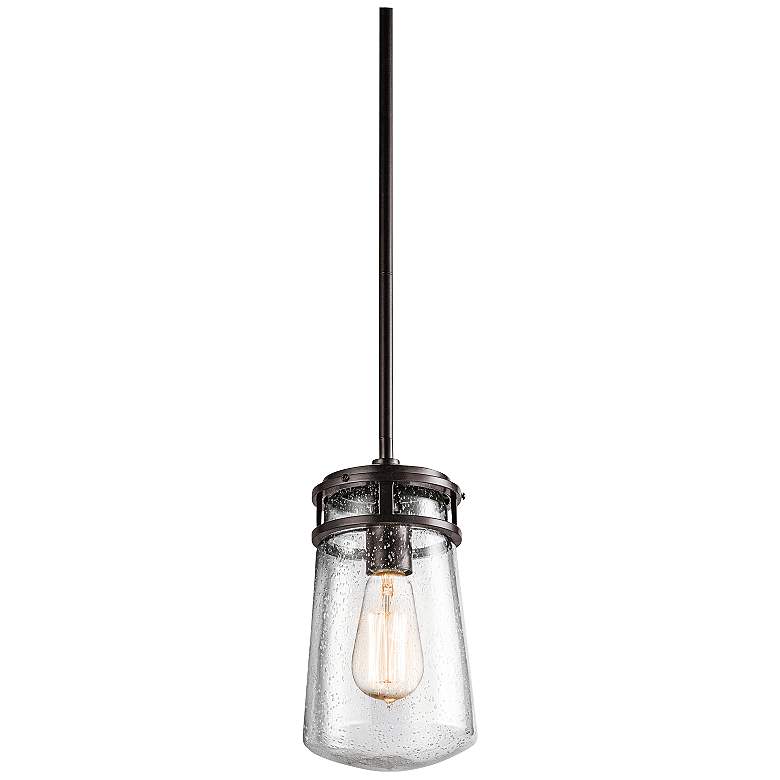Image 1 Kichler Lyndon 11 3/4" High Seedy Glass Outdoor Pendant