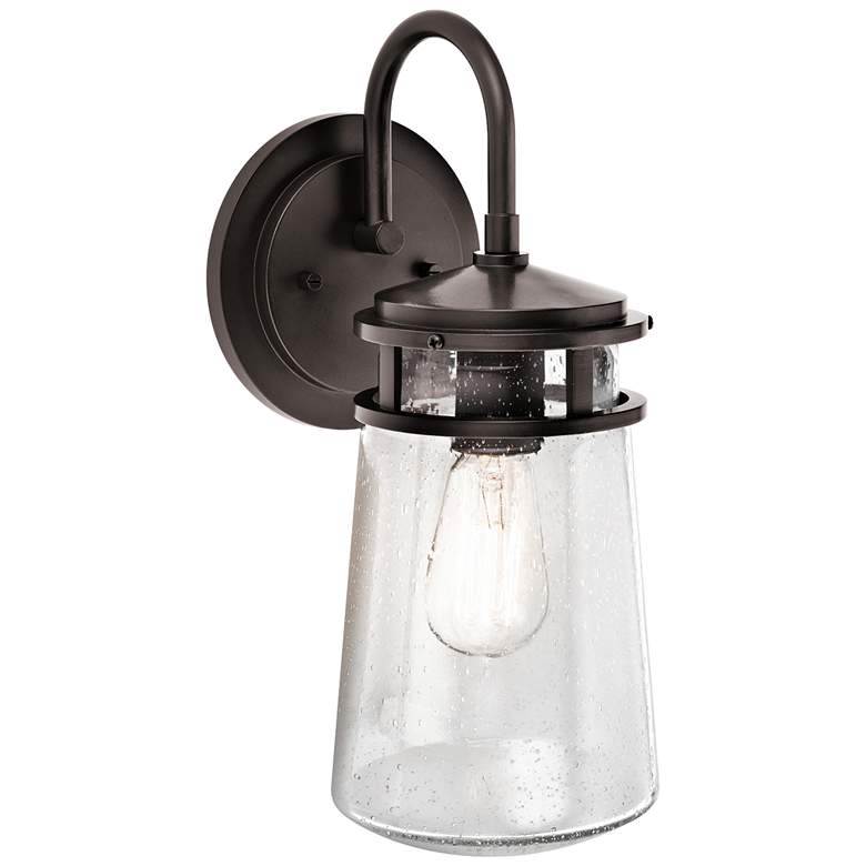 Image 1 Kichler Lyndon 15" High Seedy Glass Outdoor Wall Light