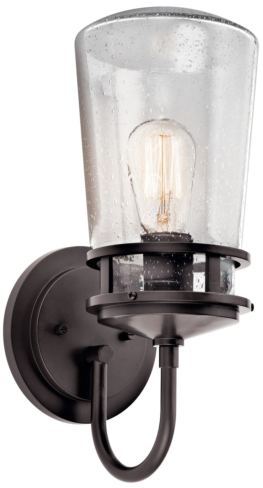 Image 3 Kichler Lyndon 15" High Seedy Glass Outdoor Wall Light more views