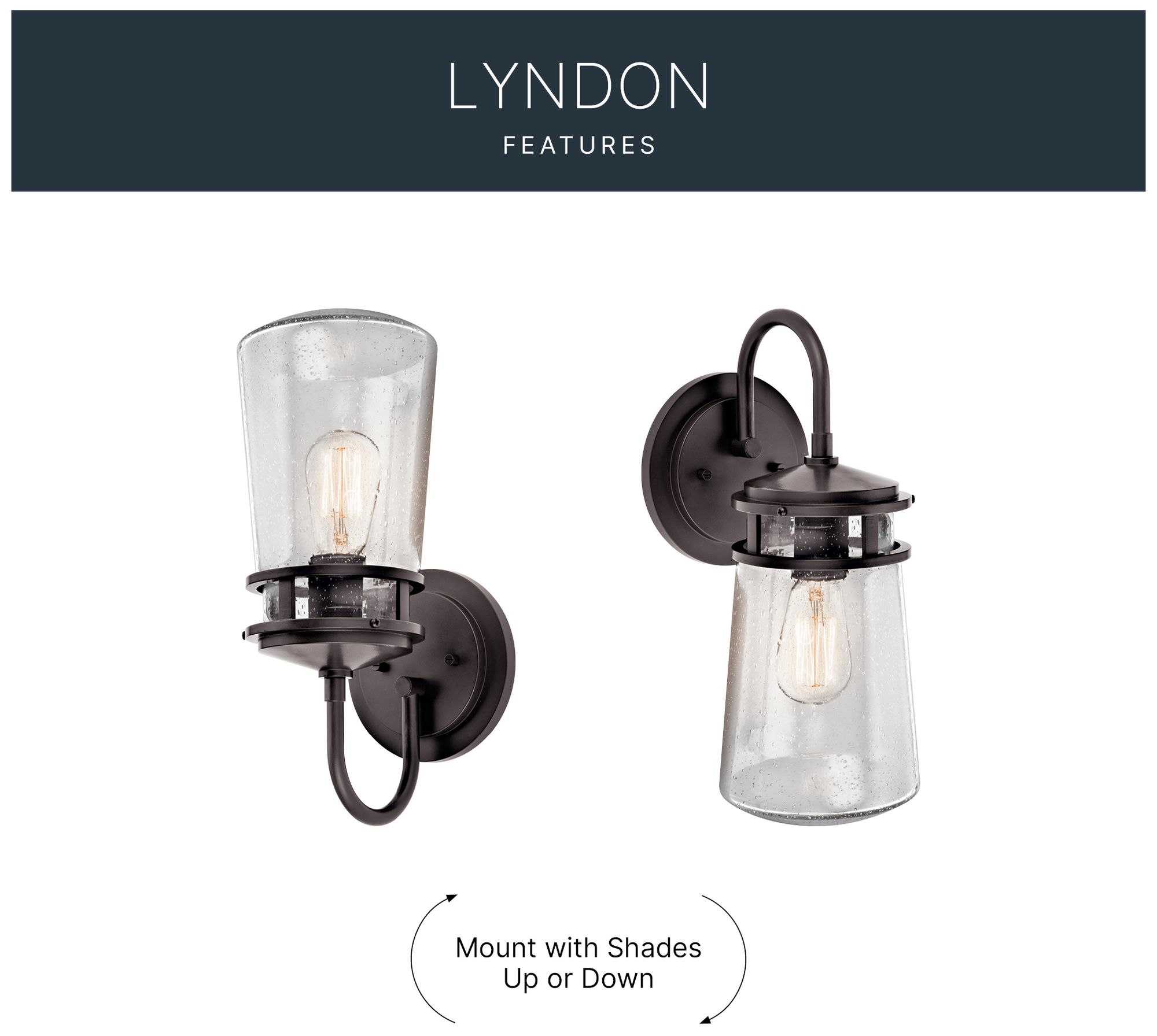 Image 5 Kichler Lyndon 15" High Seedy Glass Outdoor Wall Light more views