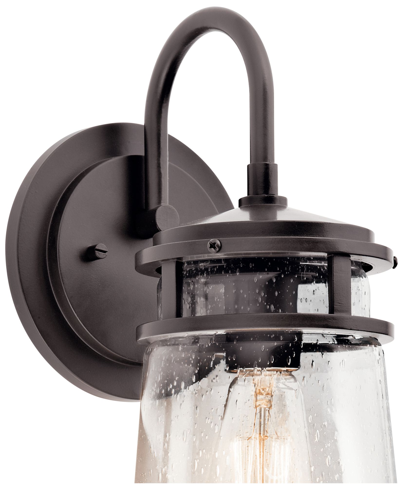 Image 6 Kichler Lyndon 15" High Seedy Glass Outdoor Wall Light more views