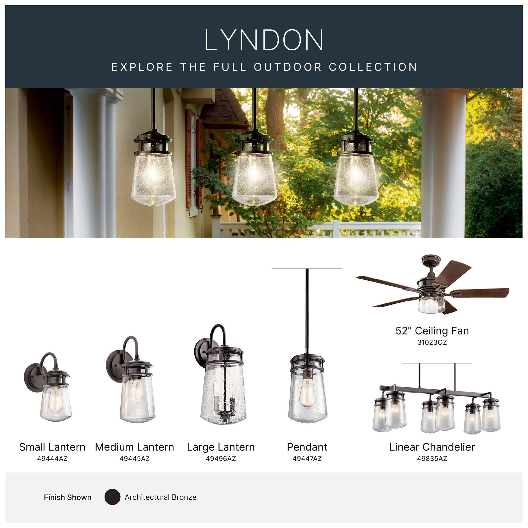 Kichler Lyndon 15" High Seedy Glass Outdoor Wall Light