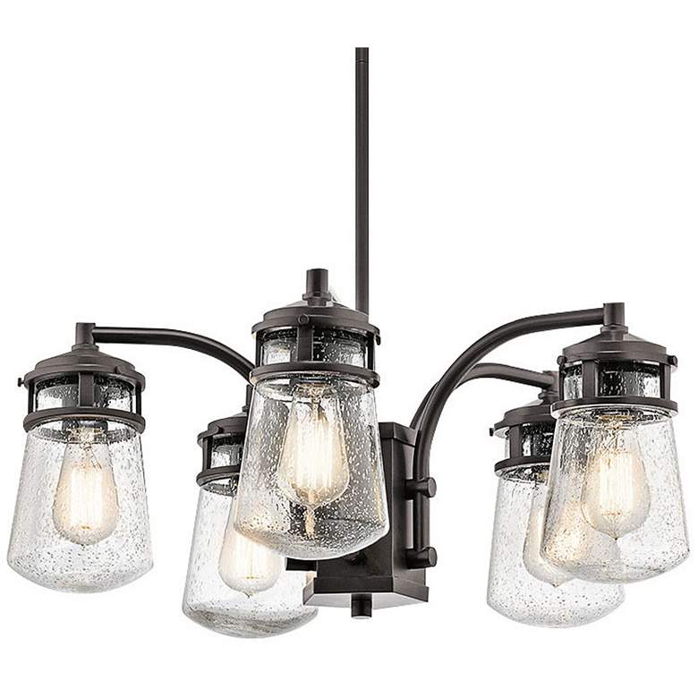 Image 2 Kichler Lyndon 24" Wide Architectural Bronze Outdoor Chandelier
