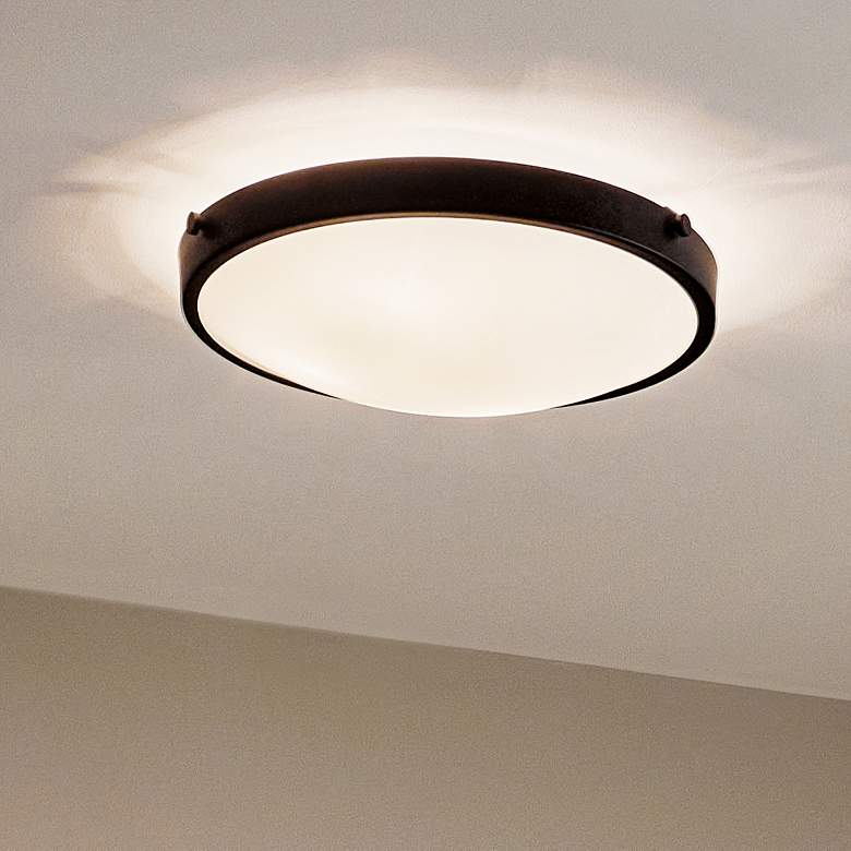 Image 2 Kichler Lytham 17 1/4" Wide Black and White Round Ceiling Light