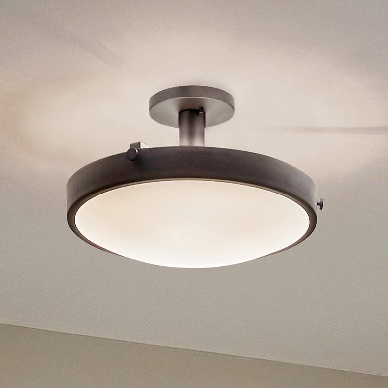 Image 1 Kichler Lytham Black Semi Flush 4Lt