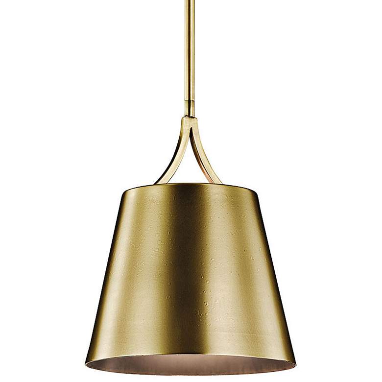Image 2 Kichler Maclain 10" Wide Natural Brass Mini Pendant