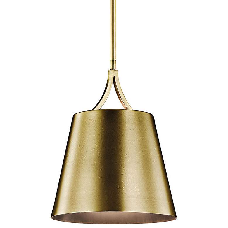 Image 2 Kichler Maclain 10 inch Wide Natural Brass Mini Pendant