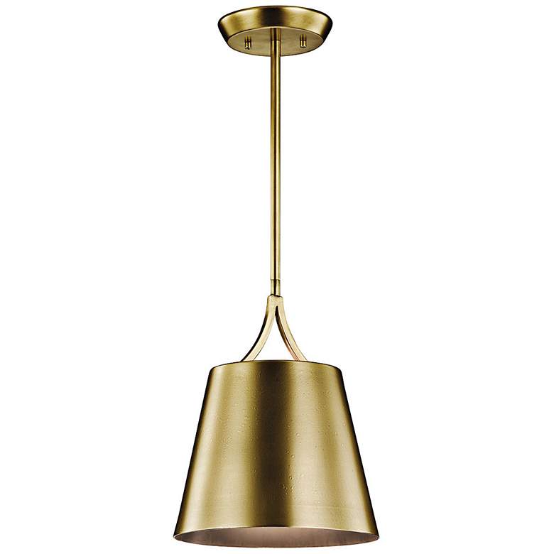 Image 3 Kichler Maclain 10 inch Wide Natural Brass Mini Pendant more views