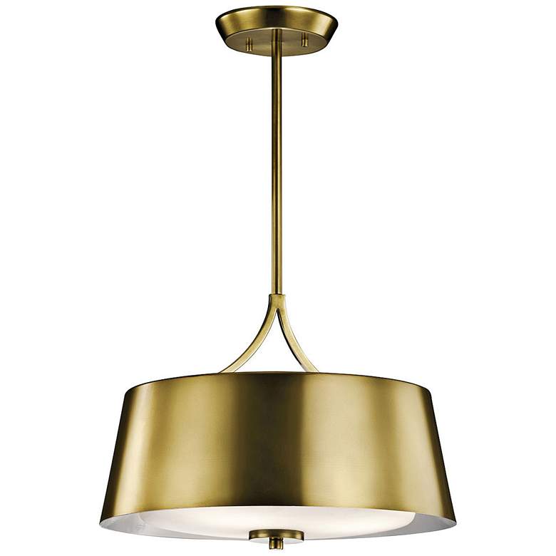 Image 3 Kichler Maclain 16 inch Wide Natural Brass 3-Light Pendant more views