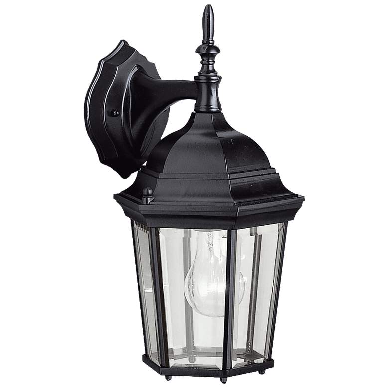 Image 1 Kichler Madison 14 3/4" High Black Outdoor Wall Light