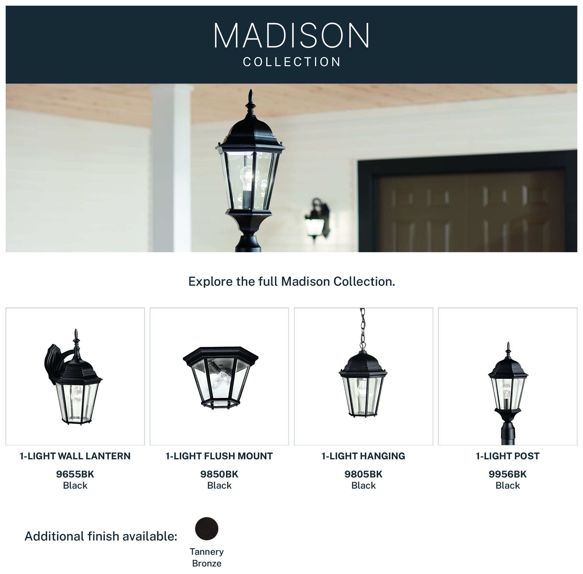 Kichler Madison 21 3/4" High Black Outdoor Post Light