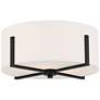 Kichler Malen 15.5 Inch 2 Light Flush Mount with White Fabric Shade