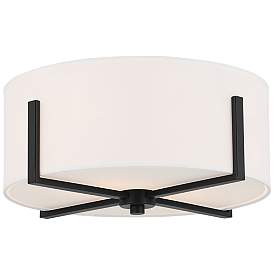 Image1 of Kichler Malen 15 1/2" Wide Black Drum Ceiling Light