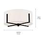 Thumbnail3 of Kichler Malen 15 1/2" Wide Black Drum Ceiling Light more views