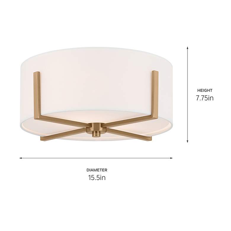 Image 4 Kichler Malen 15 1/2" Wide Champagne Bronze Ceiling Light more views