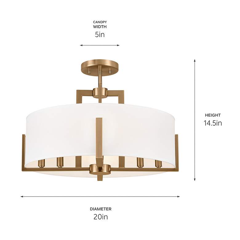 Image 5 Kichler Malen 20" Wide Champagne Bronze Drum Ceiling Light more views