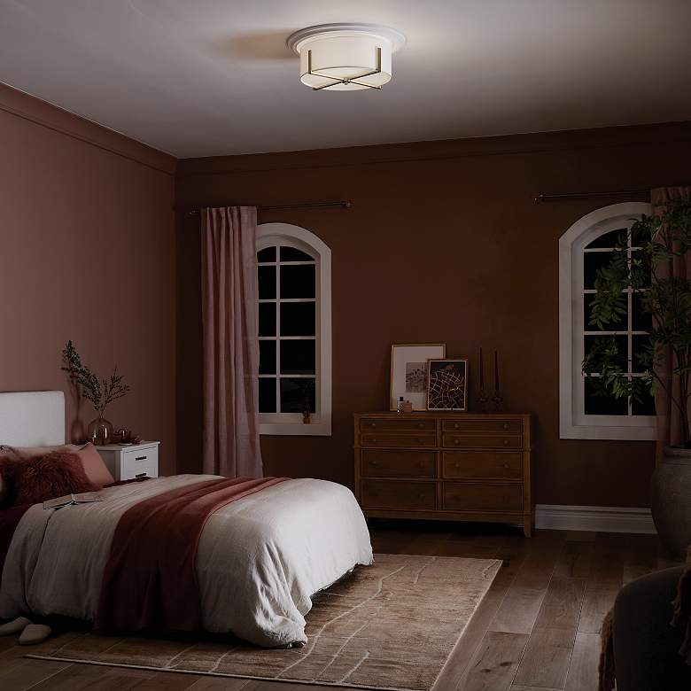 Image 6 Kichler Malen 20" Wide Champagne Bronze Drum Ceiling Light more views