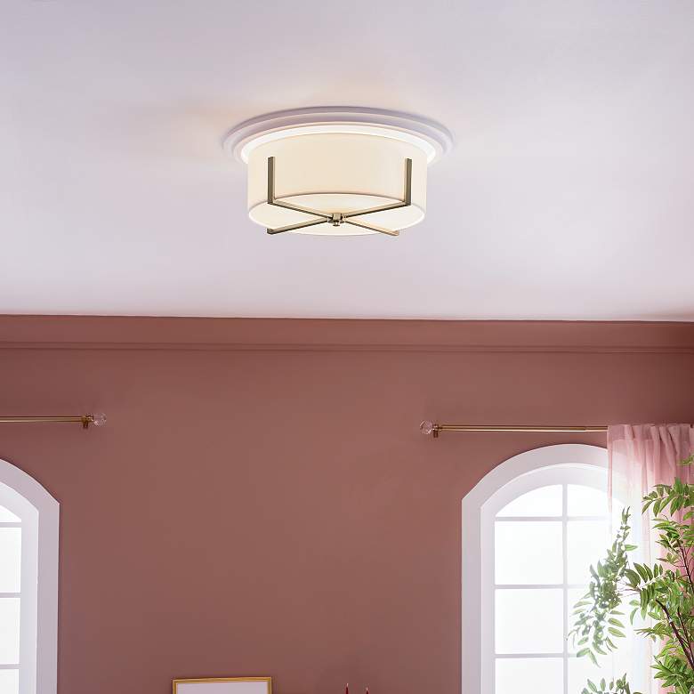 Image 7 Kichler Malen 20" Wide Champagne Bronze Drum Ceiling Light more views
