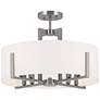 1_Kichler Malen 20" Wide Classic Pewter Drum Ceiling Light