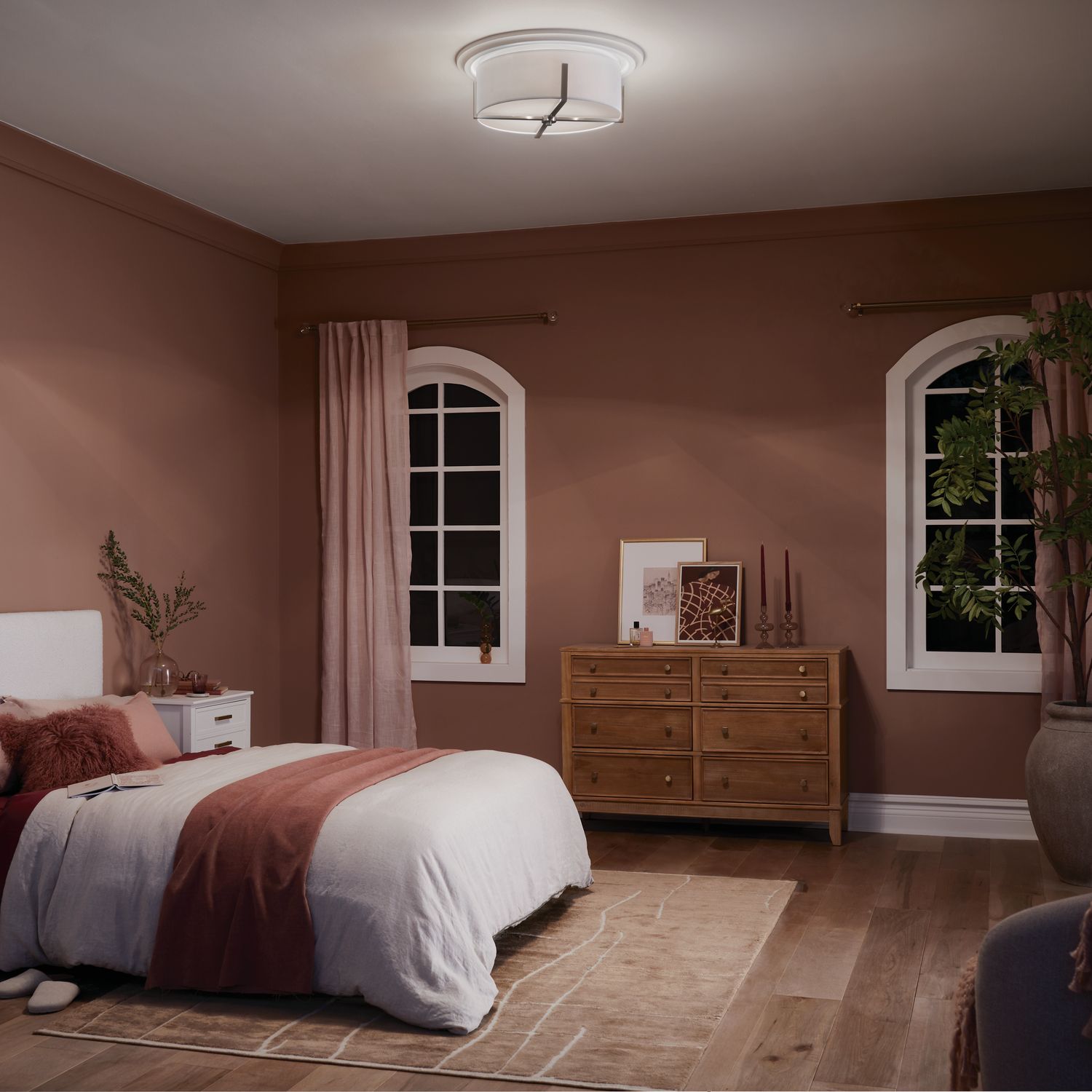 Image 7 Kichler Malen 20" Wide Classic Pewter Drum Ceiling Light more views