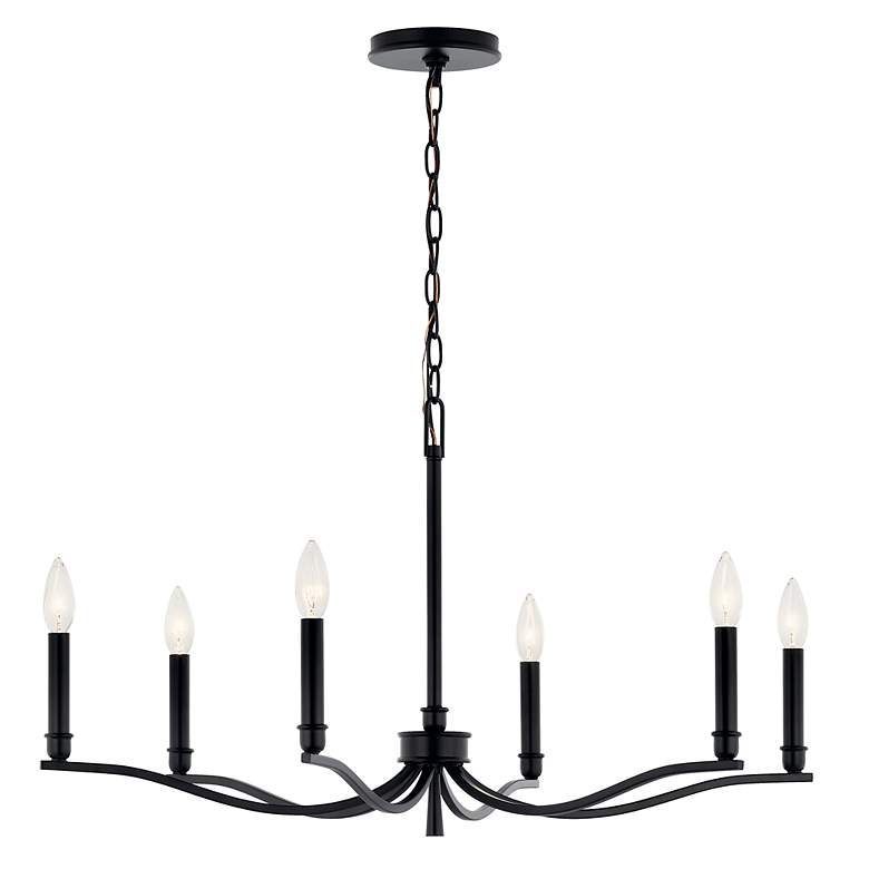 Image 4 Kichler Malene 32" Wide Black 6-Light Chandelier more views