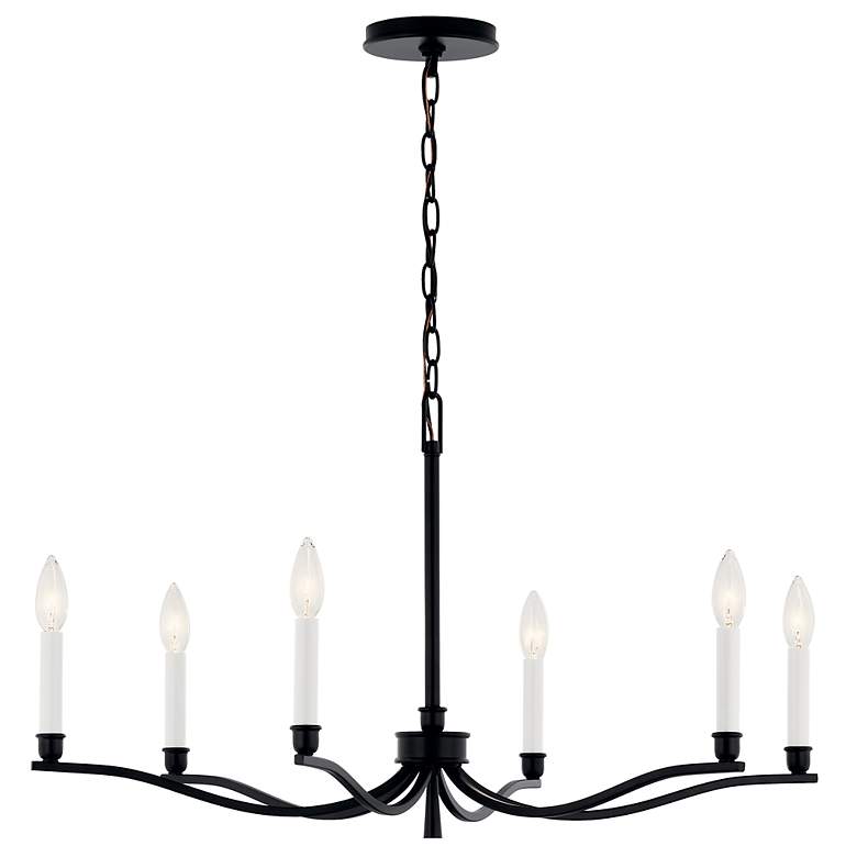 Image 5 Kichler Malene 32" Wide Black 6-Light Chandelier more views