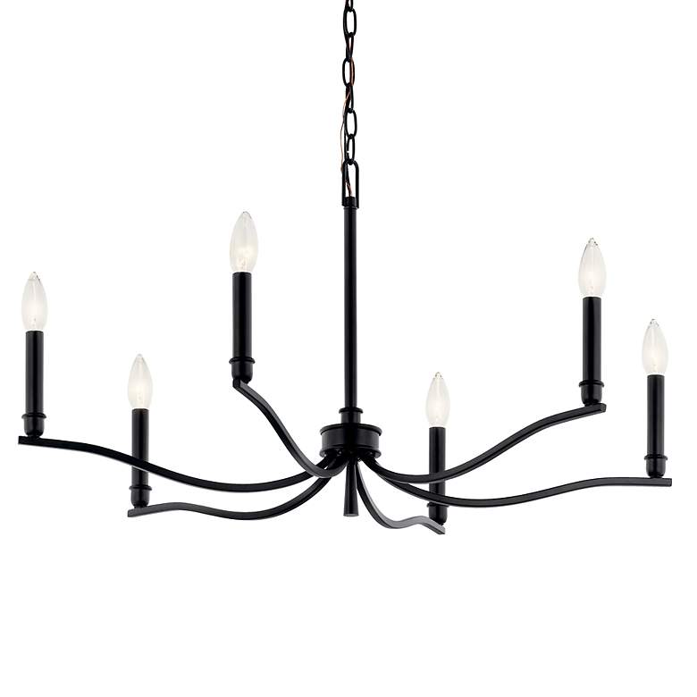 Image 6 Kichler Malene 32" Wide Black 6-Light Chandelier more views