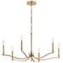 2_Kichler Malene 32" Wide Champagne Bronze 6-Light Chandelier