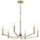Kichler Malene 32" Wide Champagne Bronze 6-Light Chandelier