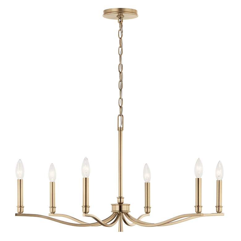 Image 4 Kichler Malene 32" Wide Champagne Bronze 6-Light Chandelier more views