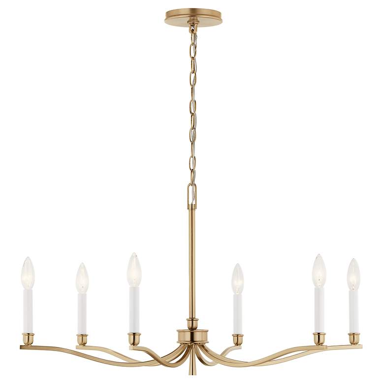 Image 5 Kichler Malene 32" Wide Champagne Bronze 6-Light Chandelier more views