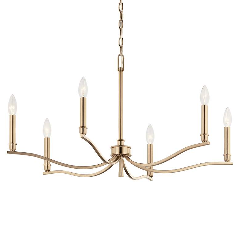 Image 6 Kichler Malene 32" Wide Champagne Bronze 6-Light Chandelier more views