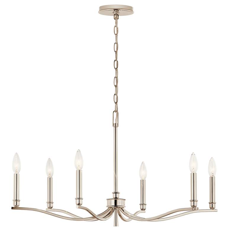 Image 4 Kichler Malene 32" Wide Polished Nickel 6-Light Chandelier more views