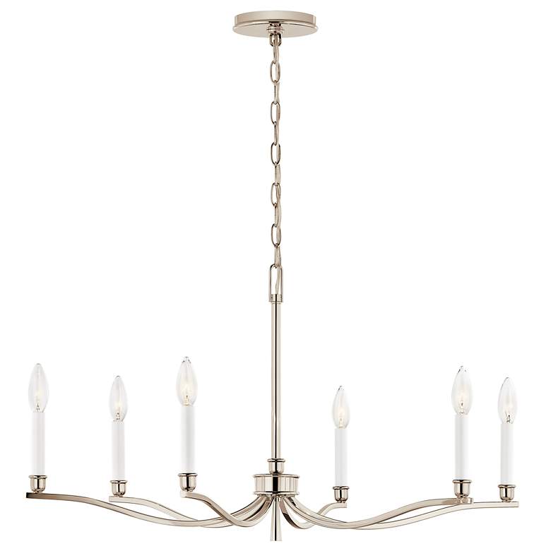 Image 5 Kichler Malene 32" Wide Polished Nickel 6-Light Chandelier more views