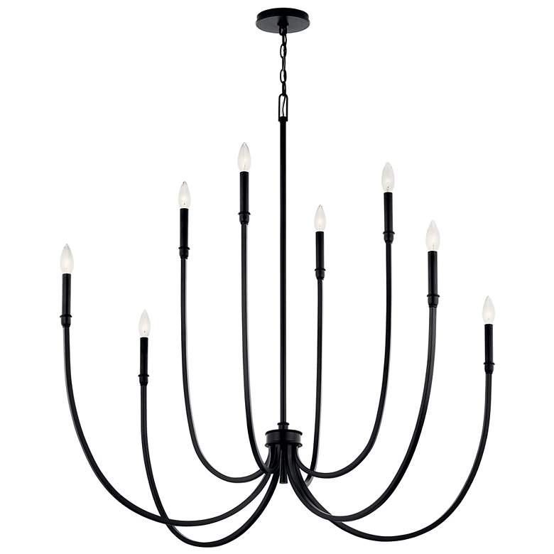 Image 3 Kichler Malene 45 1/4" Wide Black 8-Light Chandelier