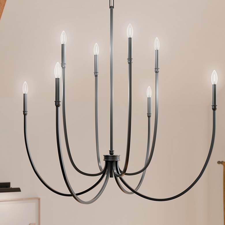 Image 2 Kichler Malene 45 1/4" Wide Black 8-Light Chandelier