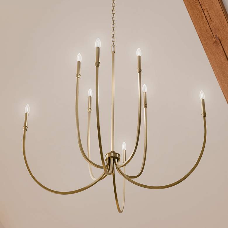Image 1 Kichler Malene 45 1/4"W Champagne Bronze 8-Light Chandelier