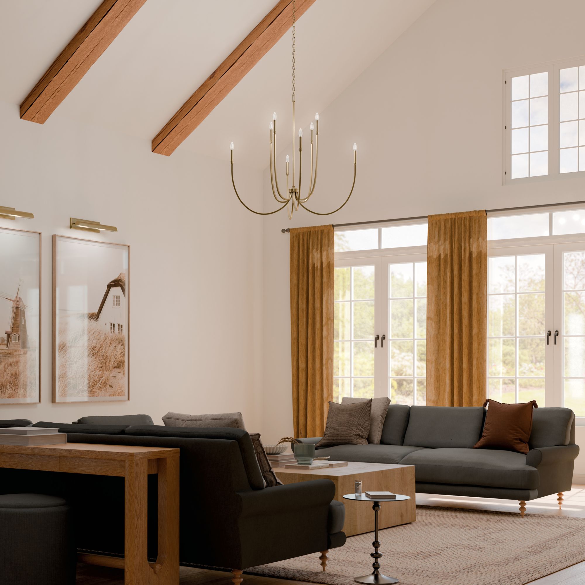 Kichler Malene 45 1/4"W Champagne Bronze 8-Light Chandelier