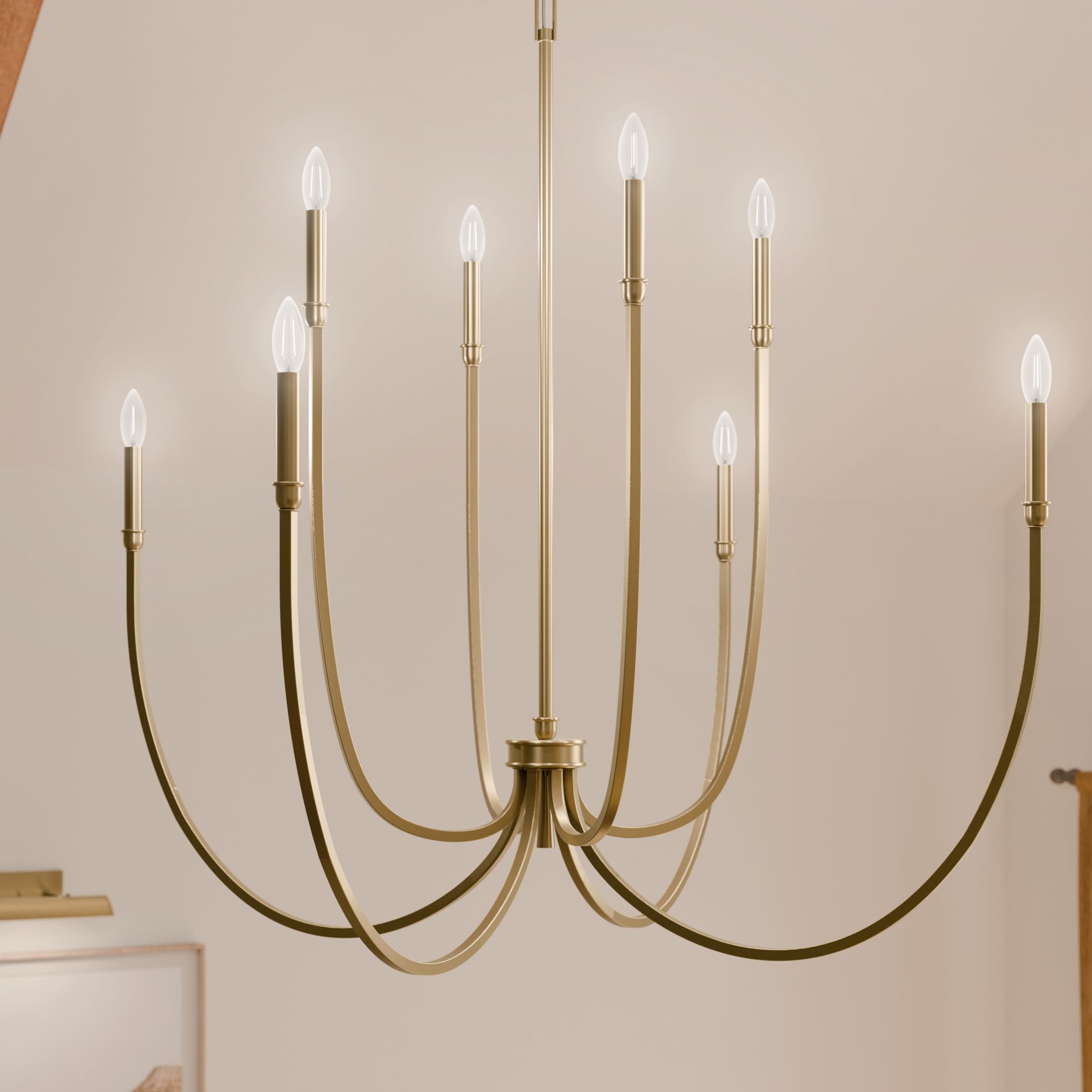 Kichler Malene 45 1/4"W Champagne Bronze 8-Light Chandelier