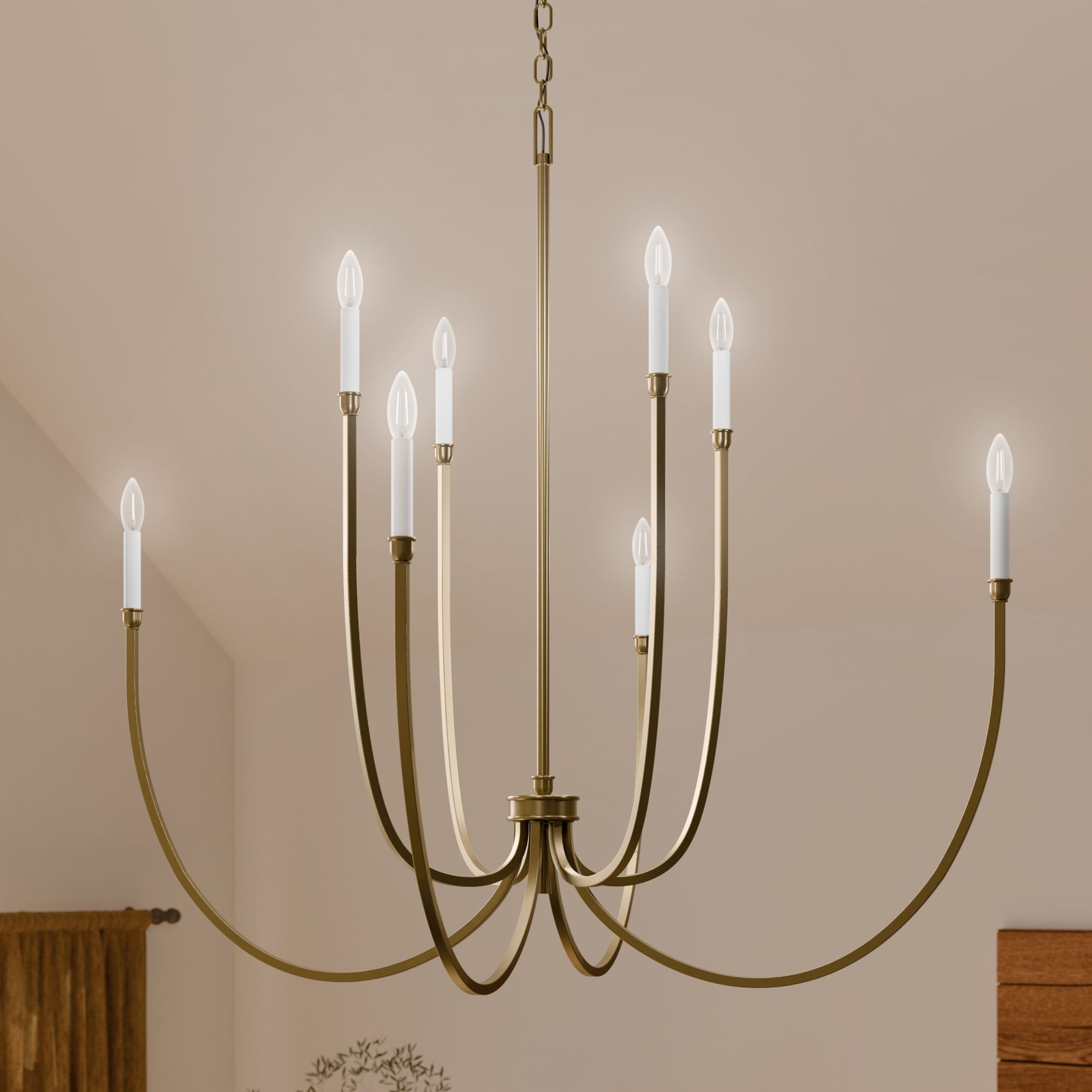 Kichler Malene 45 1/4"W Champagne Bronze 8-Light Chandelier