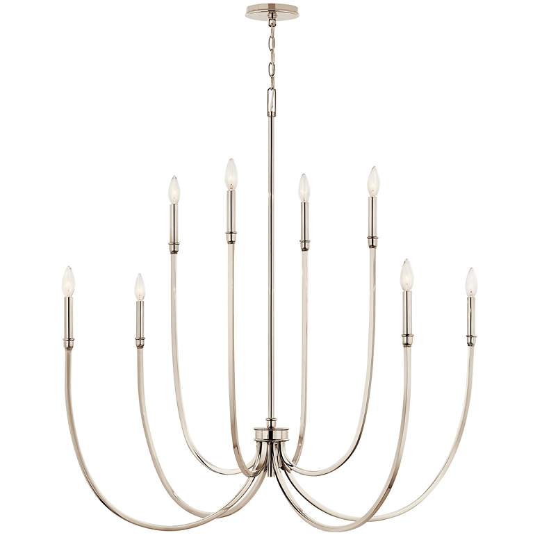 Image 3 Kichler Malene 45 1/4"W Polished Nickel 8-Light Chandelier more views