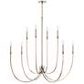 3_Kichler Malene 45 1/4"W Polished Nickel 8-Light Chandelier more views